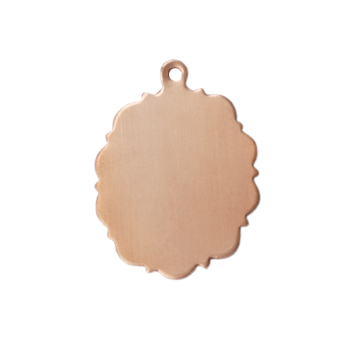 Metal Stamping Blanks Copper Fancy Oval, 24g
